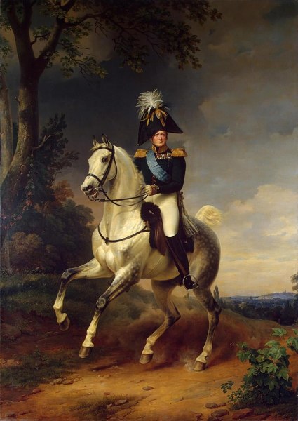  Александр I в 1814 году под Римом, в лосинах