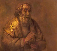 Фрагмент картины Рембрандта «Гомер»