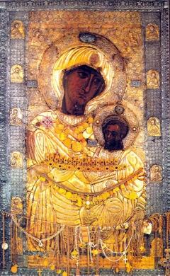 Икона из Иверского монастыря на горе Афон, Греция (Фото: Zetalion, en.wikipedia.org)