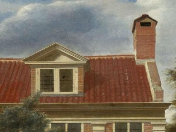 Питер де Хох, «Деревенский дом», фрагмент «Крыша»