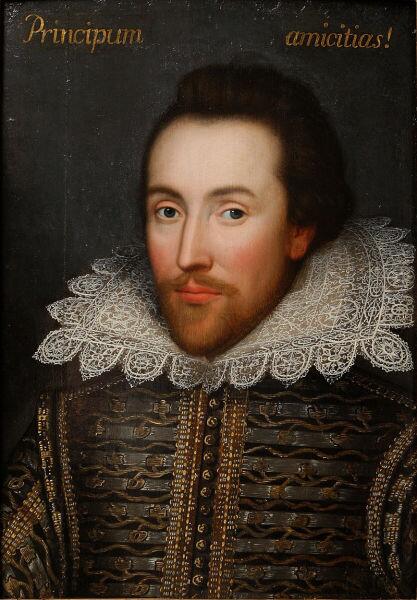 Искусствоведы утверждают, что это единственный прижизненный портрет Уильяма Шекспира. Автор портрета неизвестен