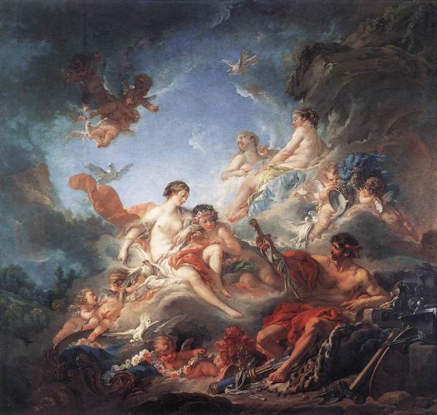 «Гефест находит доспехи Ареса», картина Франсуа Буше