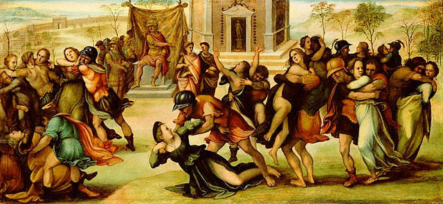 Джироламо дель Паккья, «Похищение сабинянок», ок. 1520 г