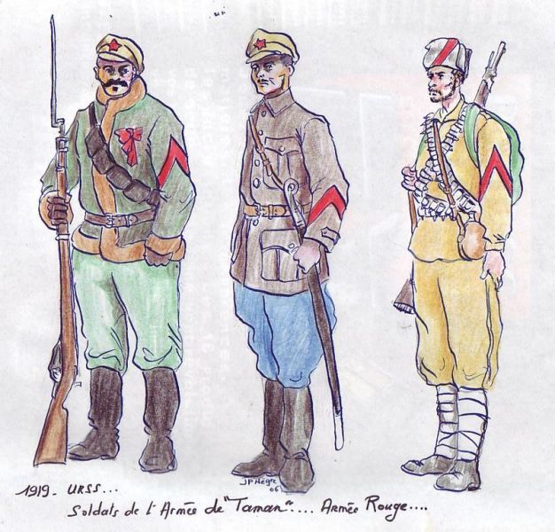 Первые знаки различия солдат Красной гвардии и Красной армии