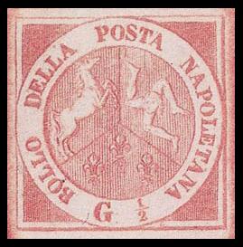 Первая марка Неаполя, 1858 г.