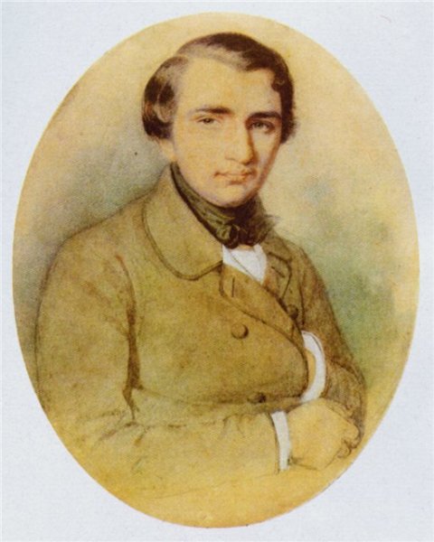 Иван Тургенев в молодости. Рисунок К. А. Горбунова, 1838