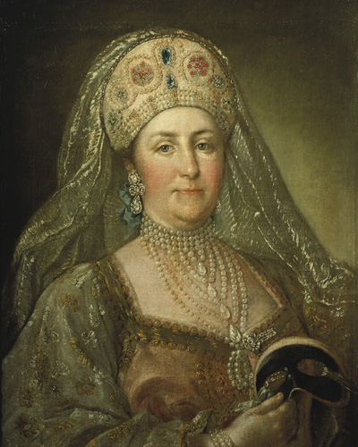 Портрет Екатерины II в русском наряде кисти неизвестного художника