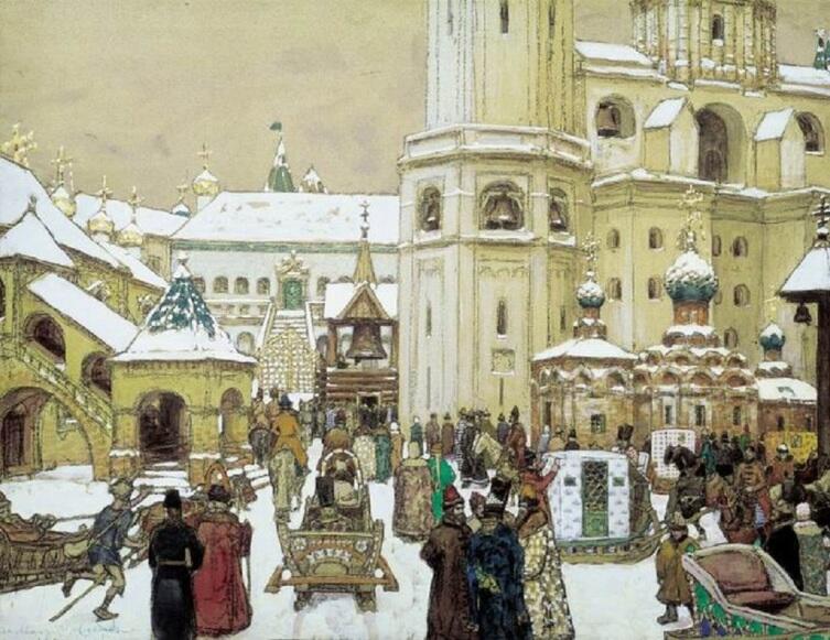 А. М. Васнецов, «Площадь Ивана Великого в Кремле. XVII век», 1903 г.