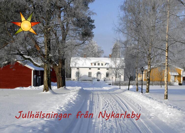 «Рождественские поздравления из Nykarleby!» - открытка с фотографией из усадьбы с домом-музеем писателя