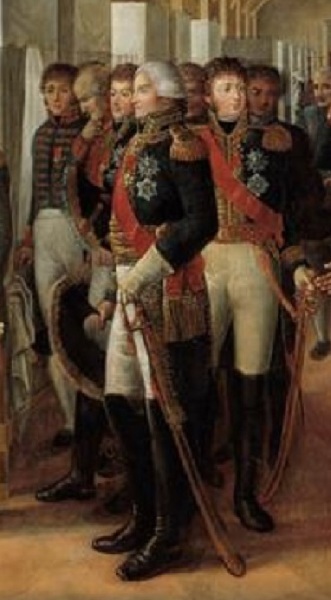 Александр Пауль Жозеф Верон (Верон-Беллекурт), «Визит Наполеона в Дом Инвалидов 11 февраля 1808 года», фрагмент "Военачальники"