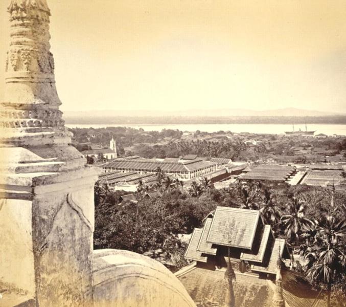 Пагода Моулмейна упомянутая в стихотворении Р. Киплинга, фото 1870 г.