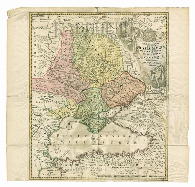 Карта составленая Георгом фон Менгденом и Яковом Вилимовичем Брюсом во время Азовских походов 1695–1696 гг.