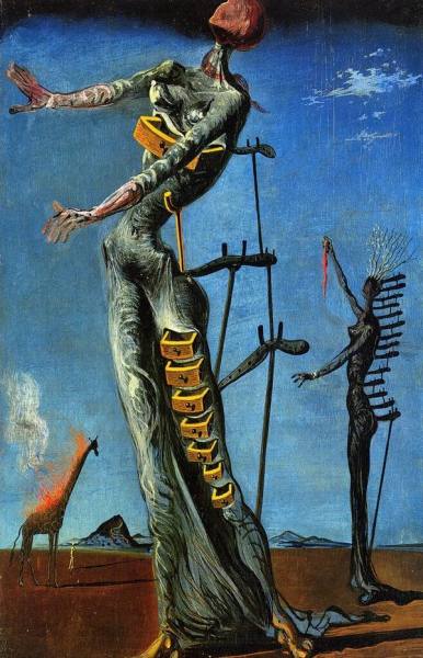 Сальвадор Дали, «Пылающий жираф», 1936—1937 гг.