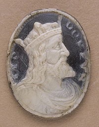 Камея с изображением Хлодвига I в профиль, XIX век