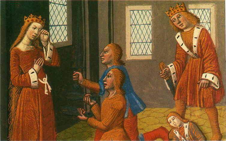 Убийство Теодоальда и Гунтара? миниатюра XV века, автор неизвестен