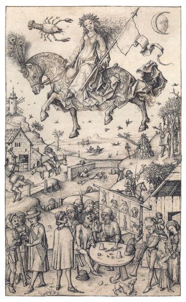«Луна и её дети», иллюстрация из средневековой германской книги, 1480 г