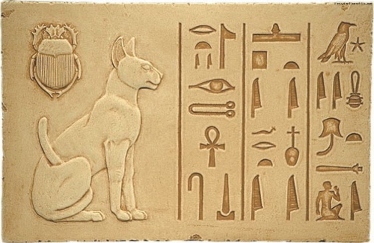 Изображение кошки в Египетской пирамиде