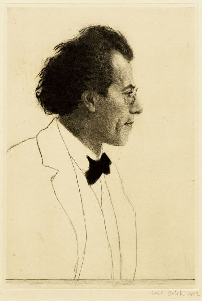 Малер в 1902 году, портрет работы Эмиля Орлика