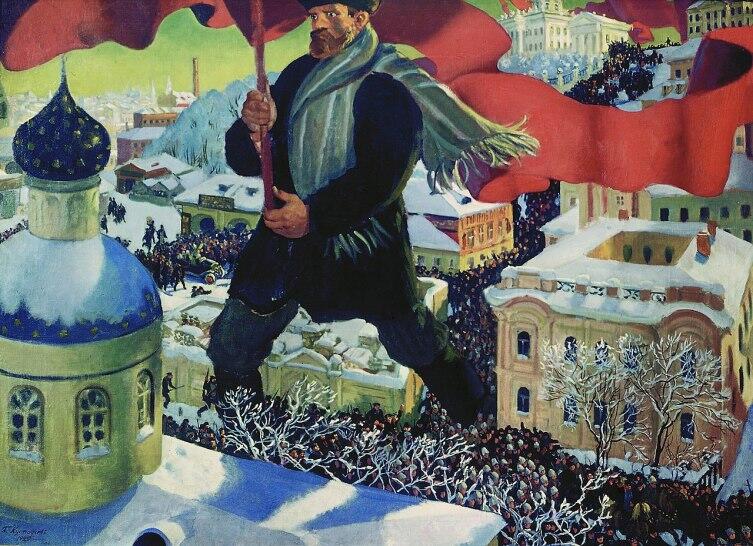 Б. М. Кустодиев, «Большевик», 1920 г.