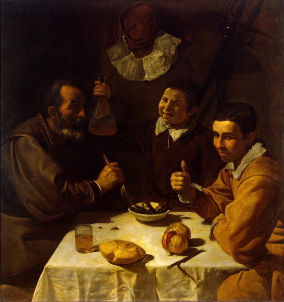 Диего Веласкес, «Трое за столом», 1618 г.