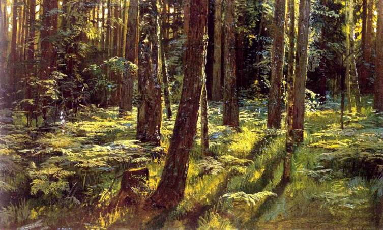 И. И. Шишкин, «Папоротники в лесу», 1883 г.