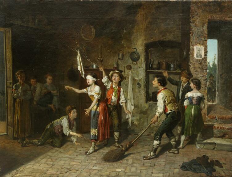 Чезаре Аугусто Детти, «Игра в жмурки», 1869 г.