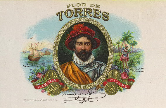 Луис де Торрес на этикетке с коробки кубинских сигар