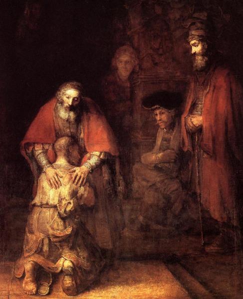 Рембрандт, «Возвращение блудного сына», 1669 г.