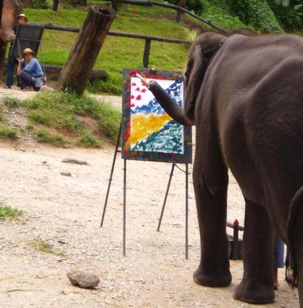 Рисующий слон