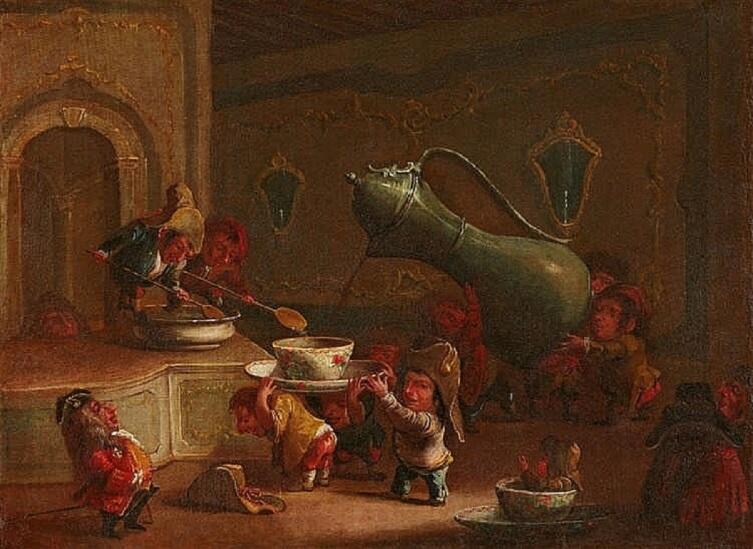 Фаустино Бокки, «Гномы пьют кофе», ок. 1690-95 гг.