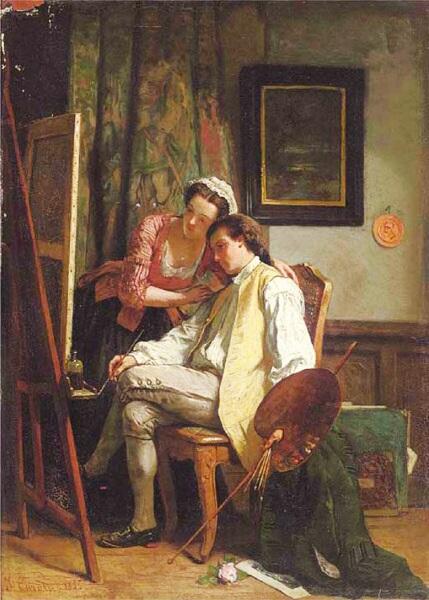 Жан Каролюс, «Последний штрих», 1855 г.
