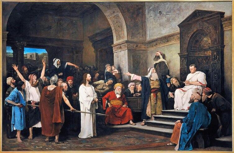 М. Мункачи, «Христос перед Пилатом», 1881 г.