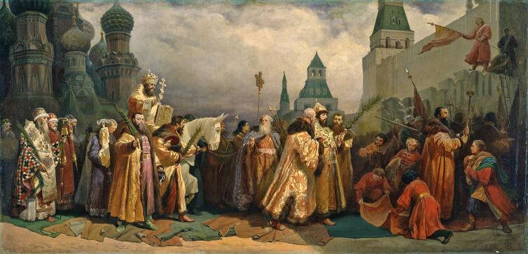 В. Б. Шварц, «Вербное Воскресенье в Москве в царствование Алексея Михайловича», 1865 г.