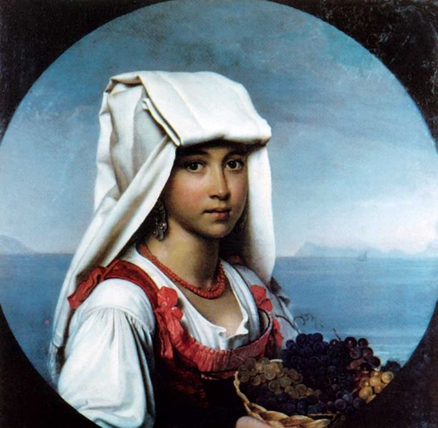 О. А. Кипренский,  «Неаполитанская девочка с плодами», 1831 г.