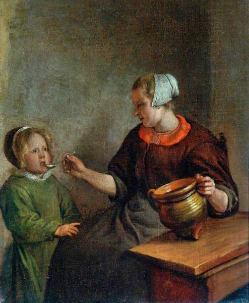 Ян Стен, «Мать и ребенок», 1660-е гг.