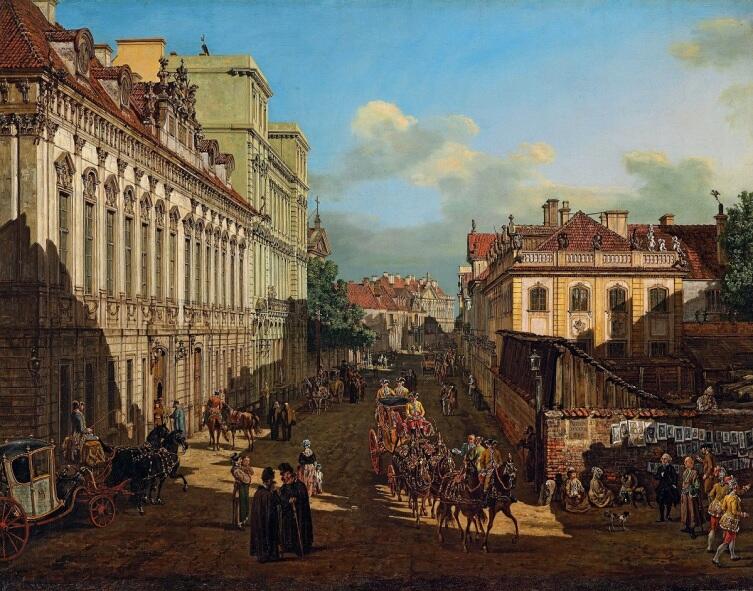 Бернардо Белотто, «Варшава, улица Медовая», 1777 г.