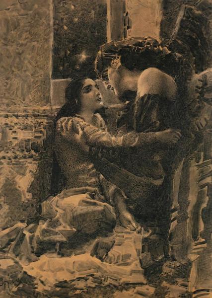 М. А. Врубель, «Тамара и Демон», иллюстрация к поэме М. Ю. Лермонтова, 1890 г.