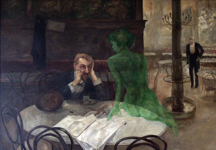 Виктор Олива, «Пьющий абсент», 1901 г.