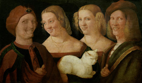 Никколо Франджипане, «Четыре смеющихся человека с кошкой», XVI век
