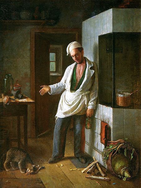 С. И. Грибков, «Кот и повар», 1854 г.