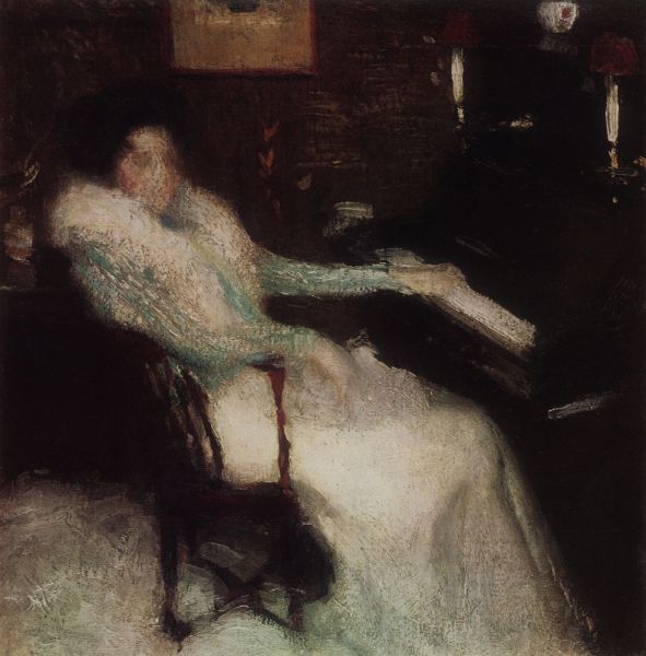 И. Э. Грабарь, «Дама у пианино», 1899 г.