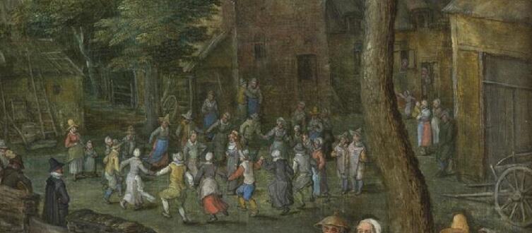 Ян Брейгель Старший, «Деревенская свадьба», фрагмент «Хоровод», 1612 г.