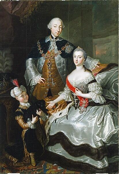 Петр III с Екатериной II картина работы Анны Розины де Гаск