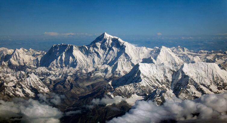 Вид на Эверест с борта самолёта