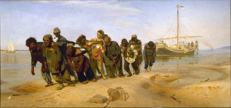 И. Е. Репин, «Бурлаки на Волге», 1872-1873 гг.