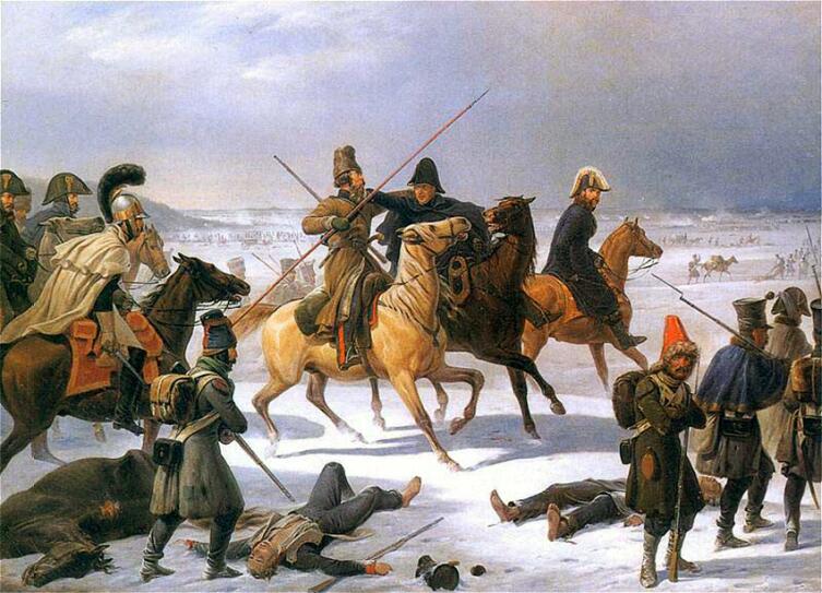 Я. Суходольский «Отход французов из Москвы» 1844 г.