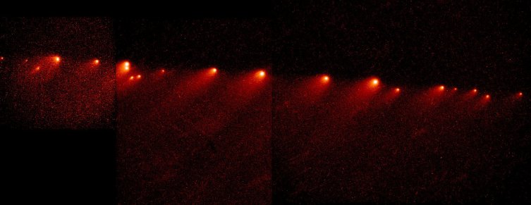 Комета Шумейкеров — Леви 9, представлявшая собой цепочку фрагментов