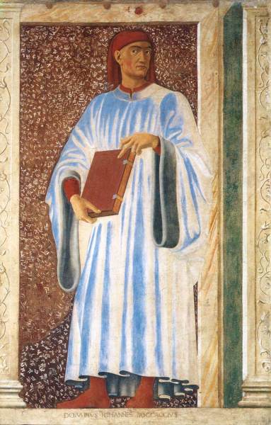Андреа дель Кастаньо, «Джованни Боккаччо», фреска на вилле Кардуччо, ок. 1450 г