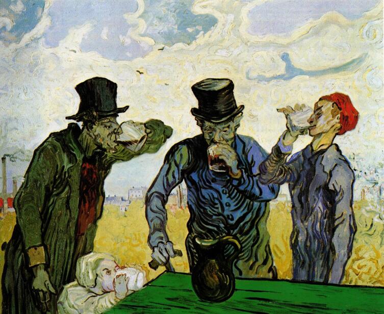 Винсент Ван Гог, «Пьяницы (по мотивам Домье)», 1890 г.
