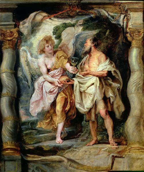 Питер Пауль Рубенс, «Пророк Илия и ангел в пустыне», 1628 г.